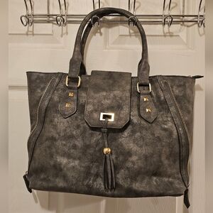 EUC Gray Women's Handbag - Faux Leather